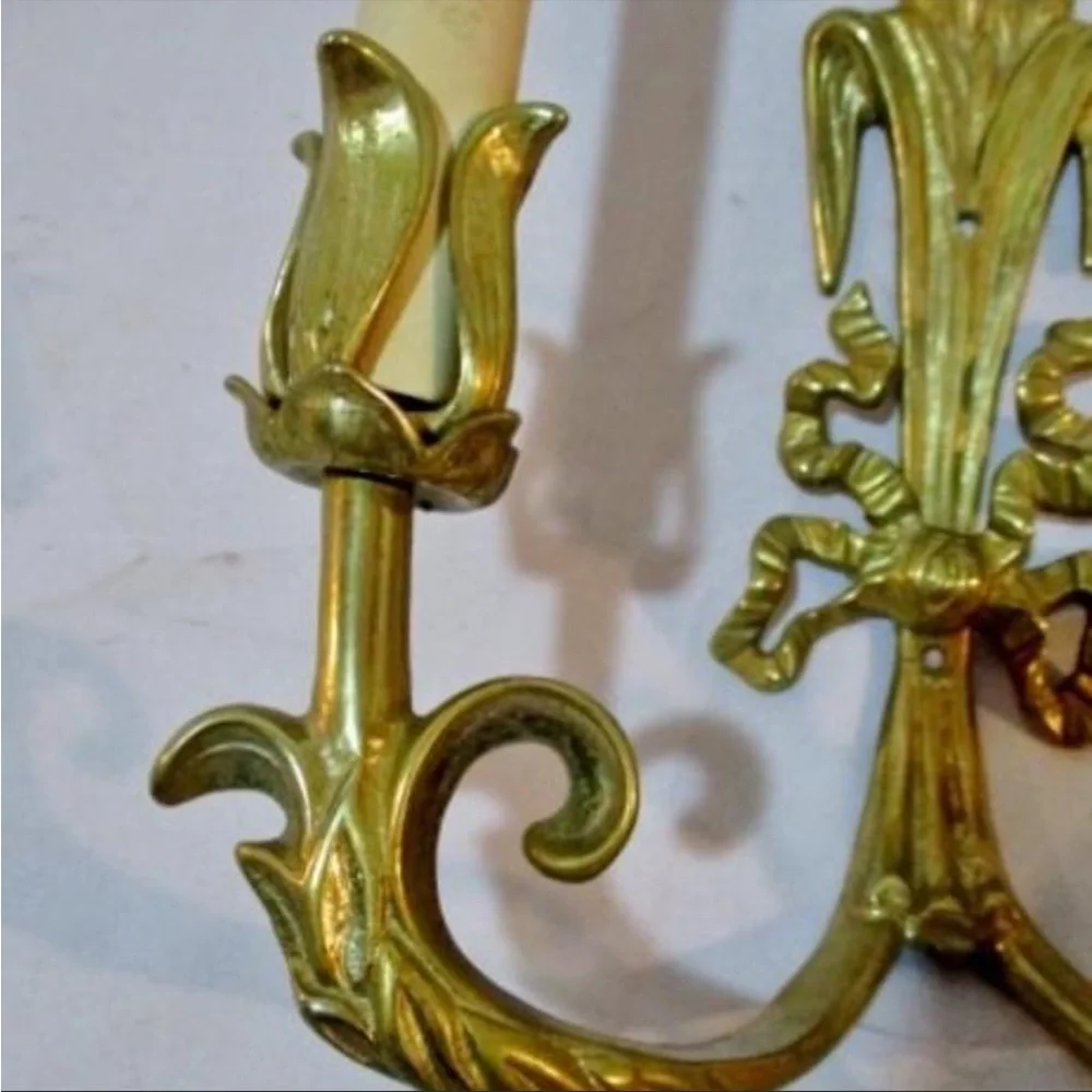 Set WHEAT SHEAF  WALL SCONCE BRASS LAMP Lights‎